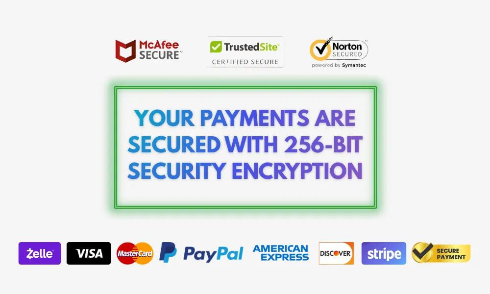 Your payments are secured with 256-bit security encryption